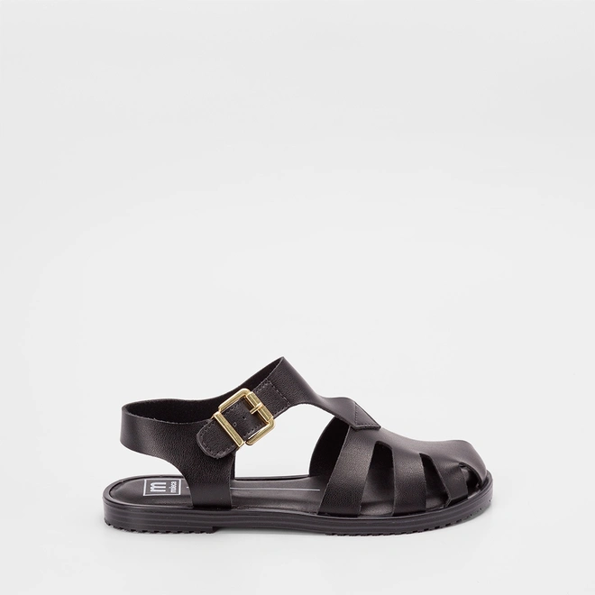 Sandália Feminina Moleca Aranha Fivela Preto