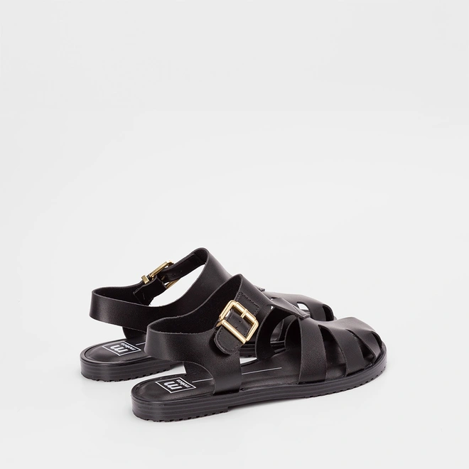 Sandália Feminina Moleca Aranha Fivela Preto