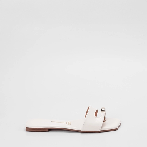 Rasteira Feminina Vizzano Detalhe Bold Off-White