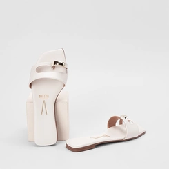 Rasteira Feminina Vizzano Detalhe Bold Off White