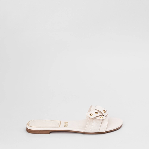 Rasteira Feminina Vizzano Detalhe Tachas Off-White