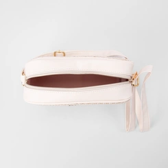 Bolsa Camera Bag Gabriela Média Transversal Ráfia Off White