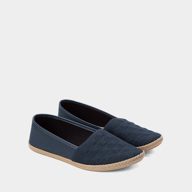 Sapatilha Moleca Texturizada Knit Marinho