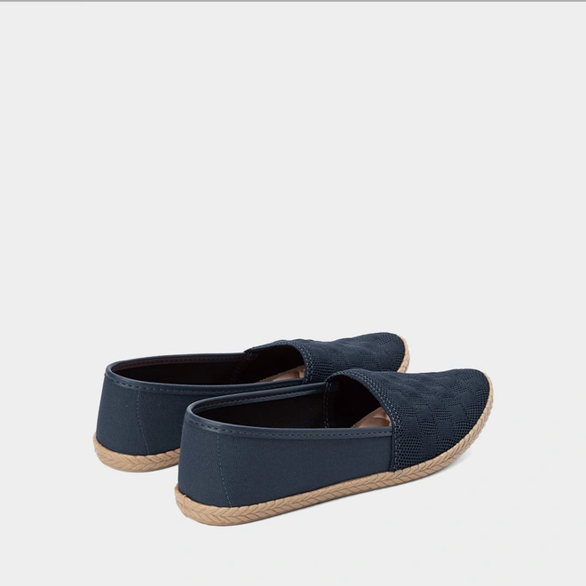 Sapatilha Moleca Texturizada Knit Marinho