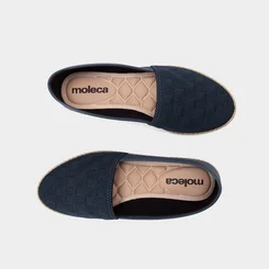Sapatilha Moleca Texturizada Knit Marinho