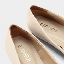 Sapatilha Gabriela Bico Fino Drapeado Off White