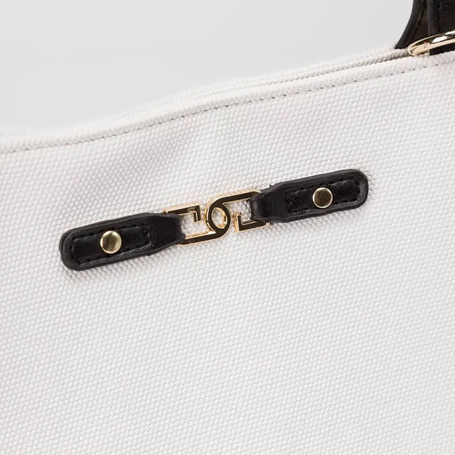 Bolsa Tote Gabriela Porta-cartão Branco & Preto