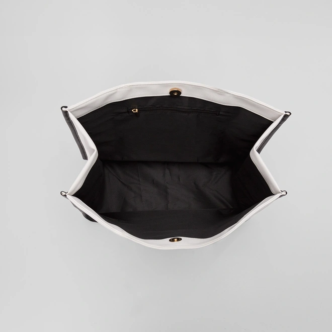 Bolsa Tote Gabriela Porta-cartão Branco & Preto