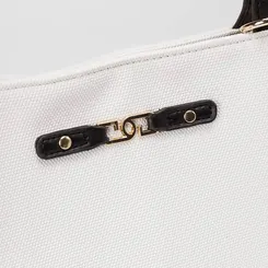 Bolsa Tote Gabriela Porta-cartão Branco & Preto