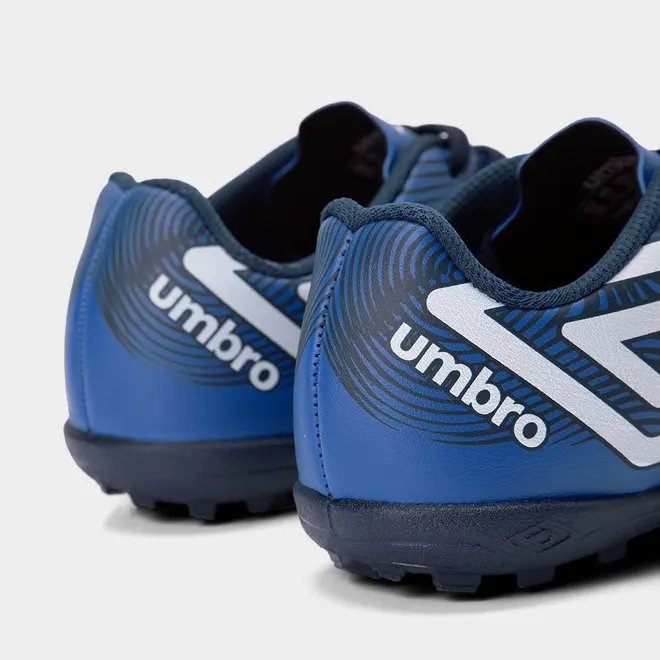 Chuteira Infantil Umbro Orbit Society Couro Azul Marinho