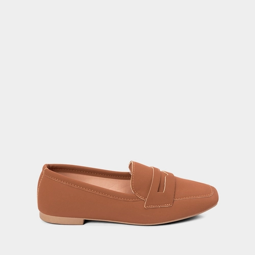 Mocassim Loafer Penélope Nobuck Caramelo