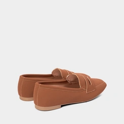 Mocassim Loafer Penélope Nobuck Caramelo