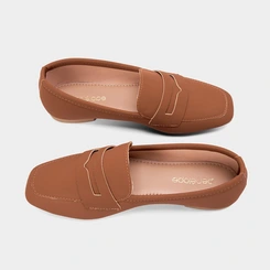 Mocassim Loafer Penélope Nobuck Caramelo