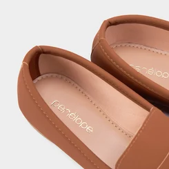 Mocassim Loafer Penélope Nobuck Caramelo