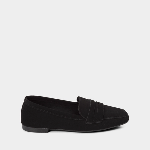 Mocassim Loafer Penélope Nobuck Preto
