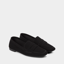 Mocassim Loafer Penélope Nobuck Preto
