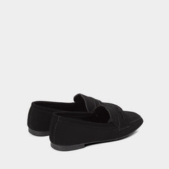 Mocassim Loafer Penélope Nobuck Preto