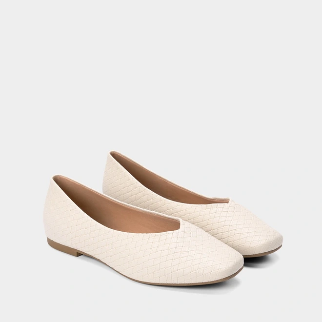 Sapatilha Gabriela Trama Off White