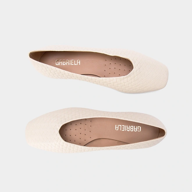Sapatilha Gabriela Trama Off White