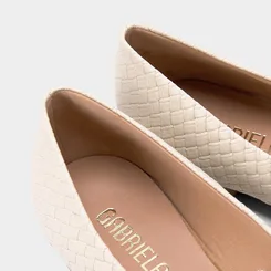 Sapatilha Gabriela Trama Off White