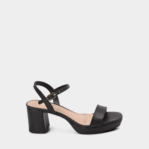 Sandália Feminina Gabriela Meia Pata Média Preto