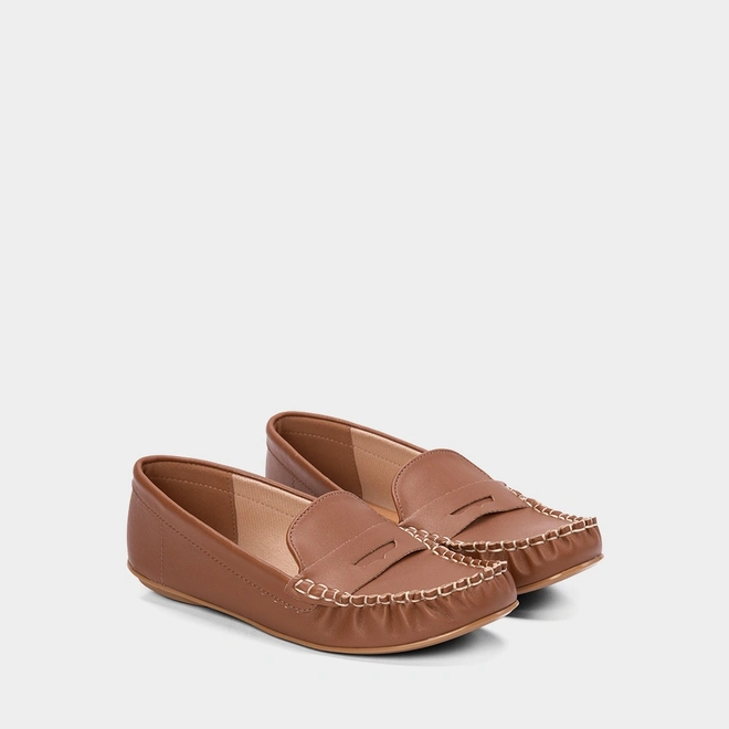 Mocassim Feminino Vizzano Básico Marrom