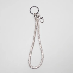 Chaveiro Charm Stz Detalhe Strass Prata