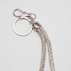 Chaveiro Charm Stz Detalhe Strass Prata