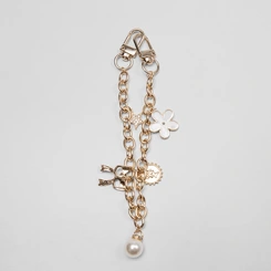 Chaveiro Charm Stz Corrente Com Pigentes Decorados Ouro