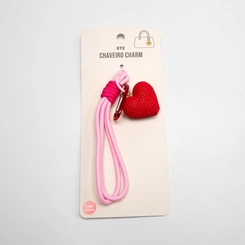 Chaveiro Charm Stz Coração Vermelho & Rosa