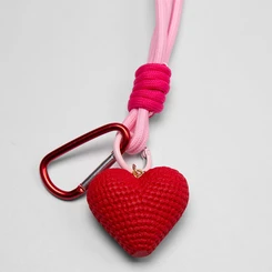 Chaveiro Charm Stz Coração Vermelho & Rosa