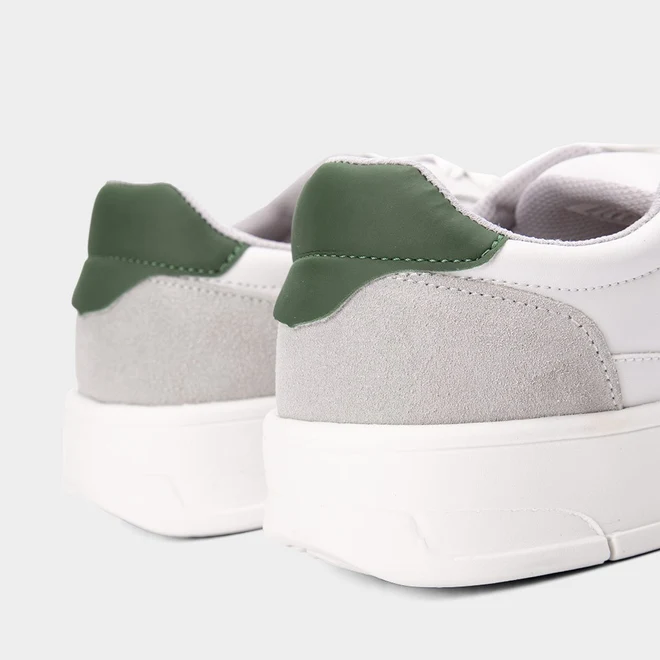 Tênis Casual Masculino Mac & Jac Recortes Em Camurça Branco