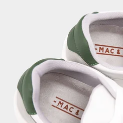 Tênis Casual Masculino Mac & Jac Recortes Em Camurça Branco