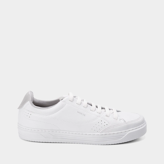 Tênis Casual Masculino Woche Detalhe Elástico Branco