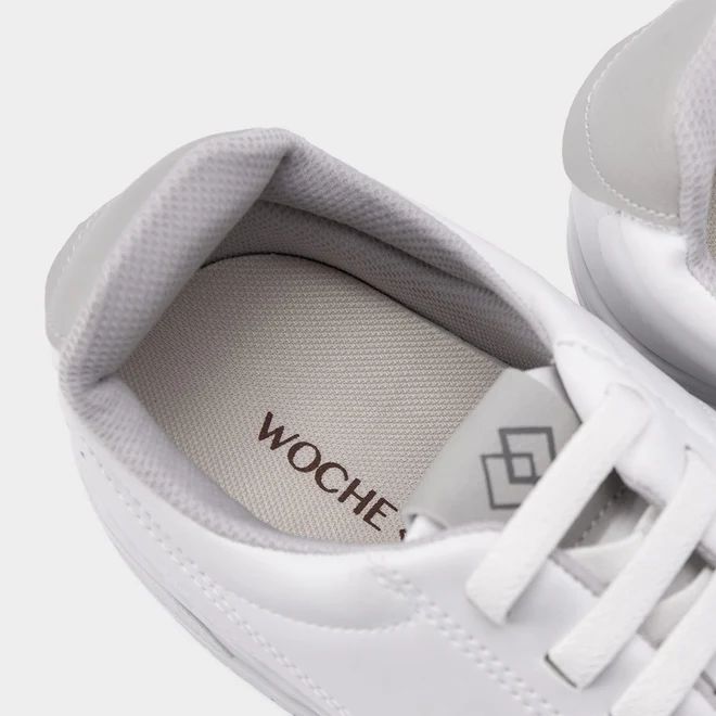 Tênis Casual Masculino Woche Detalhe Elástico Branco