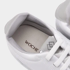 Tênis Casual Masculino Woche Detalhe Elástico Branco
