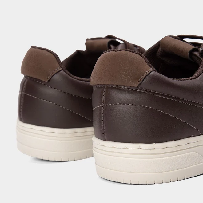 Tênis Casual Masculino Woche Detalhe Zíper Elástico Marrom