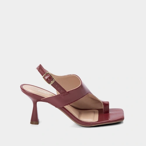 Sandalia Gabriela Salto Taça Recortes Vinho