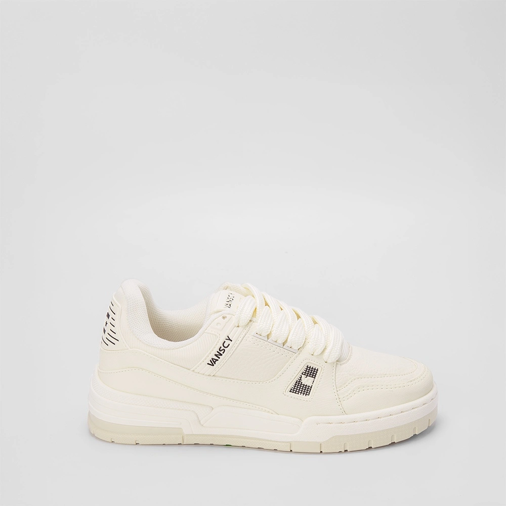 Tênis Casual Vanscy Masculino Hawk Preto e Off White