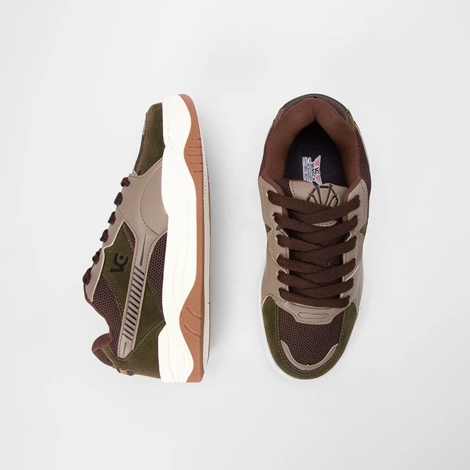 Tênis Casual Vanscy Masculino Distric Marrom