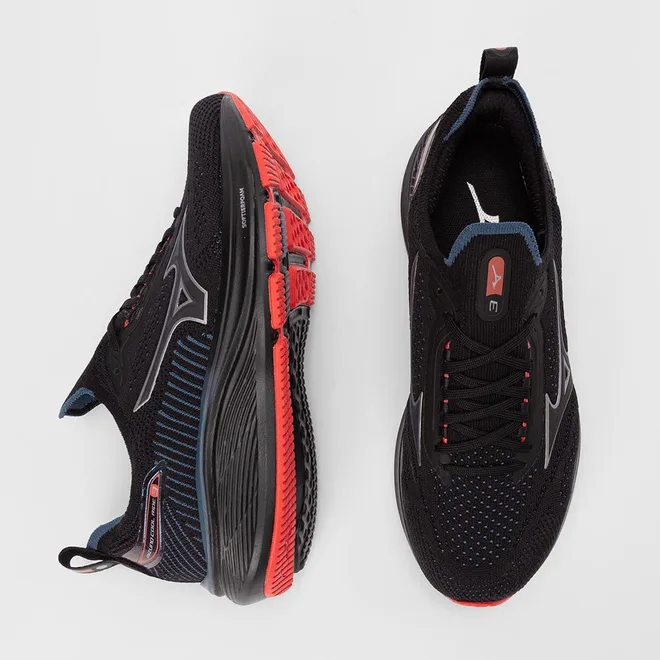 Tênis Esportivo Masculino Mizuno Cool Ride 3 Preto & Azul