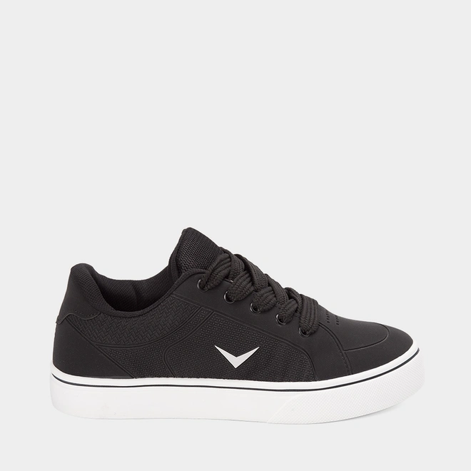 Tênis Casual Masculino Vertus Flash Preto & Branco
