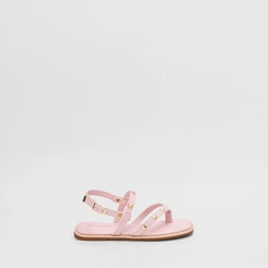 Sandália Rasteira Infantil Gabrielinha Tachas Rosa