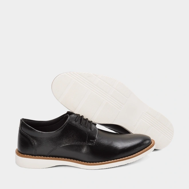 Sapato Social Woche Masculino Pesponto Preto