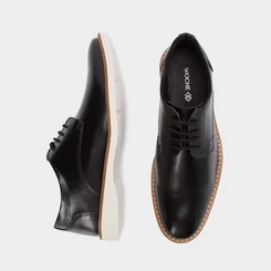 Sapato Social Woche Masculino Pesponto Preto