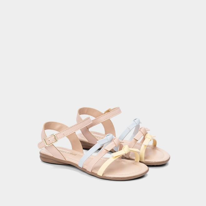 Sandália Rasteira Infantil Gabrielinha Tiras Multicolor