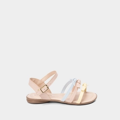 Sandália Rasteira Infantil Gabrielinha Tiras Multicolor