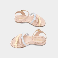 Sandália Rasteira Infantil Gabrielinha Tiras Multicolor
