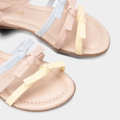 Sandália Rasteira Infantil Gabrielinha Tiras Multicolor