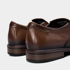 Sapato Social Pegada Stretch Couro Marrom